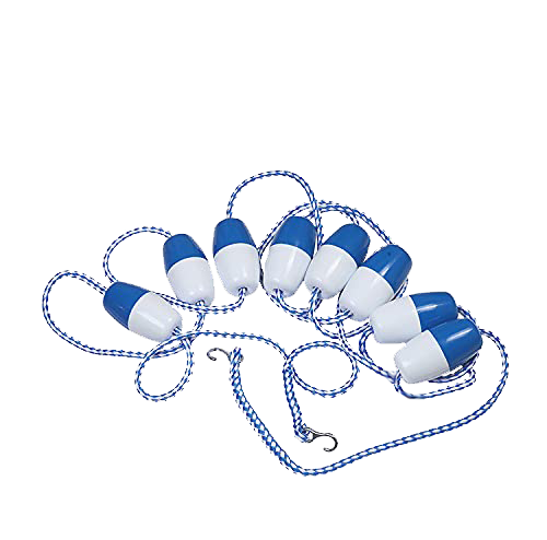 Poolzilla Swimming Pool Safety Rope and Float Kit with Stainless Steel Hooks