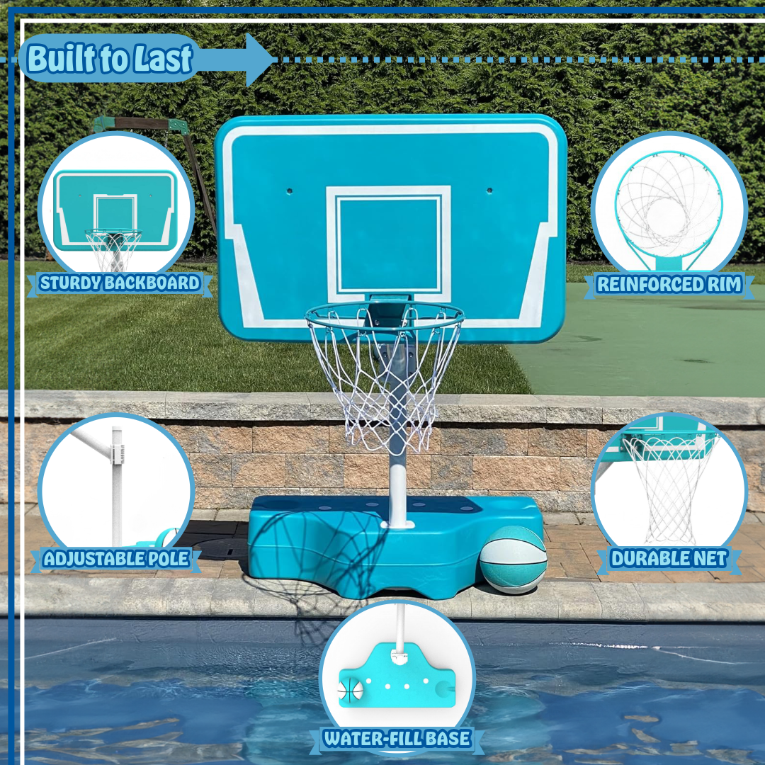 Poolzilla Ultimate Pool Basketball Hoop W/ Ball