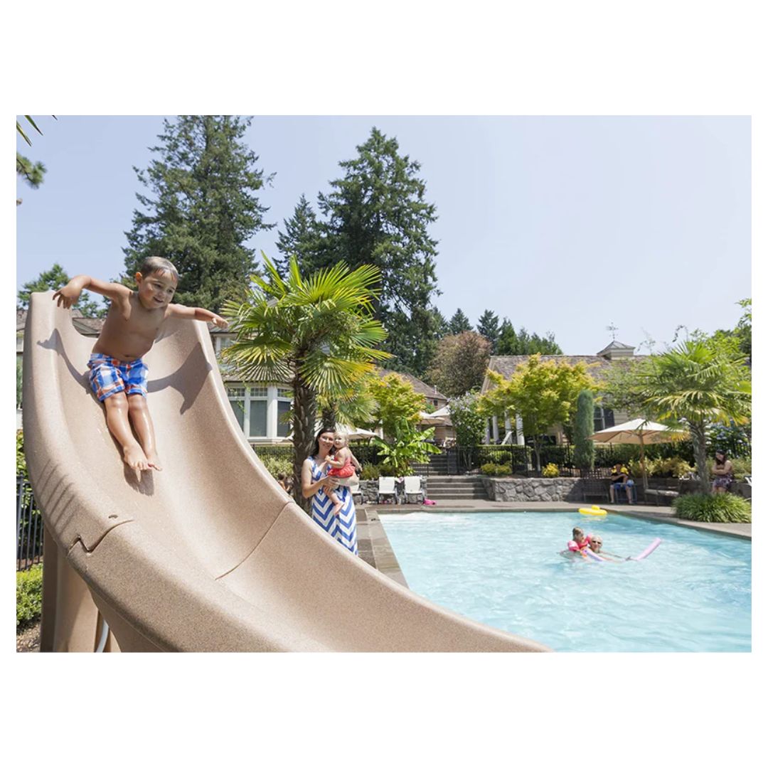 S.R. Smith 670-209-58223 Typhoon Left Curve Pool Slide, Sandstone