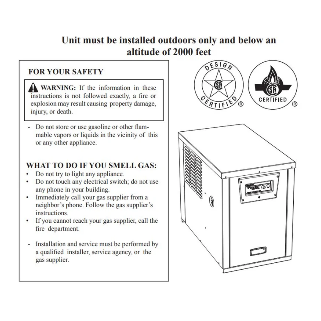 Hayward H-Series, W3H135FDN, Natural Gas Heater | 135,000 BTU