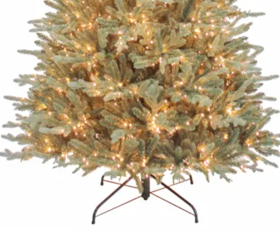 Kurt S. Adler 7.5' Pre-Lit Warm White Cluster LED Blue Spruce Tree