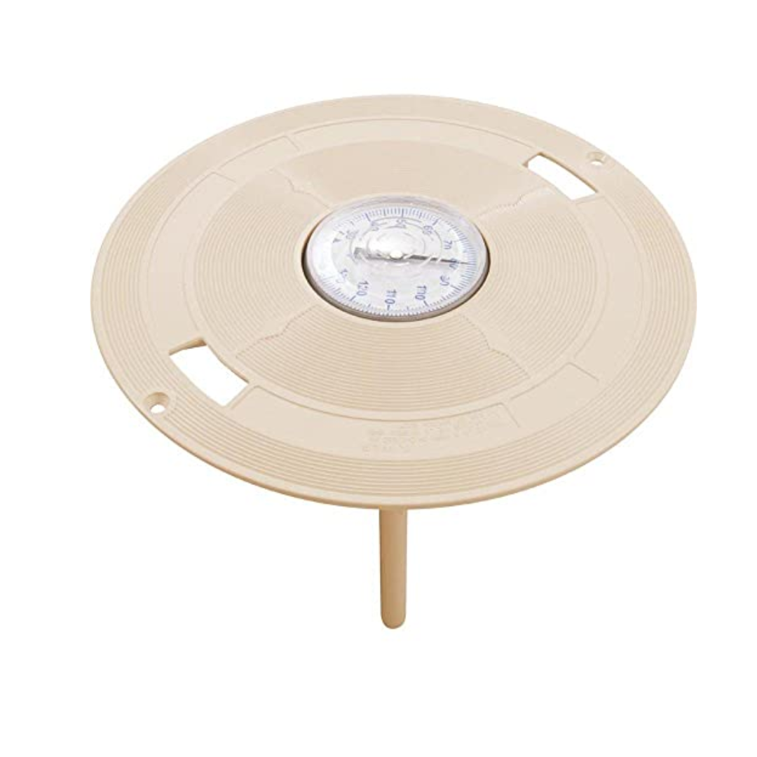 Pentair 9-7/8" Skimmer Lid with Thermometer for SwimQuip, Swimrite, Jacuzzi (New Style), Hayward, Almond | L1B