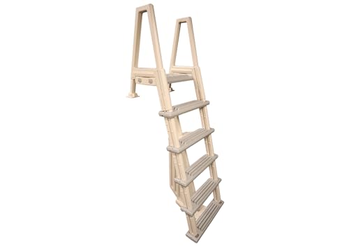 Confer Above Ground Eliminator Heavy Duty In-Pool Ladder w/ Barrier fits decks 42" to 56"| 6000X