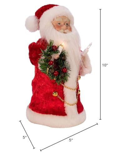 Kurt S. Adler Kurt Adler Inch UL 10-Light Santa Treetop, Multi