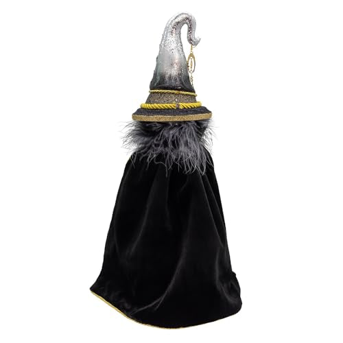 Kurt S. Adler 18 Inch Hollywood Black and Gold Wizard Nutcracker