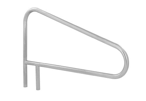 S.R. Smith DMS-103A 2-Bend Deck Mounted Stainless Steel Braced Swimming Pool Handrail