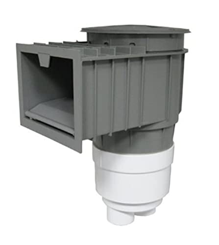 Waterway Renegade Gunite Skimmer, 2 Port, Square Lid, 2" Socket (2 1/2" Spigot), Gray |540-6417-S