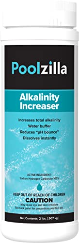 Poolzilla Pool Alkalinity Increaser (2 LBS) Restore pH Balance and Enhance Water Clarity
