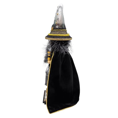 Kurt S. Adler 18 Inch Hollywood Black and Gold Wizard Nutcracker