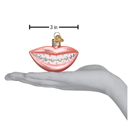 Old World Christmas Braces Glass Blown Ornament for Christmas Tree, Handcrafted Holiday Decoration, Dentist Collection