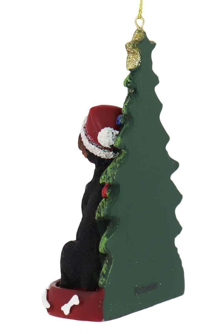Rottweiler With Resin Christmas Tree Ornament For Personalization