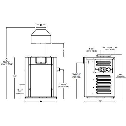 Raypak Digital Brass ASME Copper Natural Gas Pool Heater 017372 | 266,000 BTU