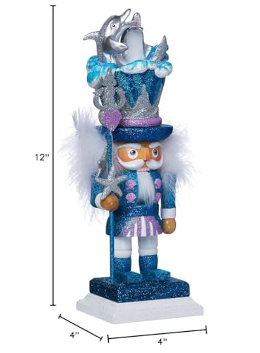 Kurt Adler HA0210 Hollywood Dolphin Nutcracker, 12-Inch
