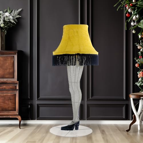 Kurt Adler Leg Lamp 3D Tinsel Lighted Lawn Decor, 28-Inch,Yellow