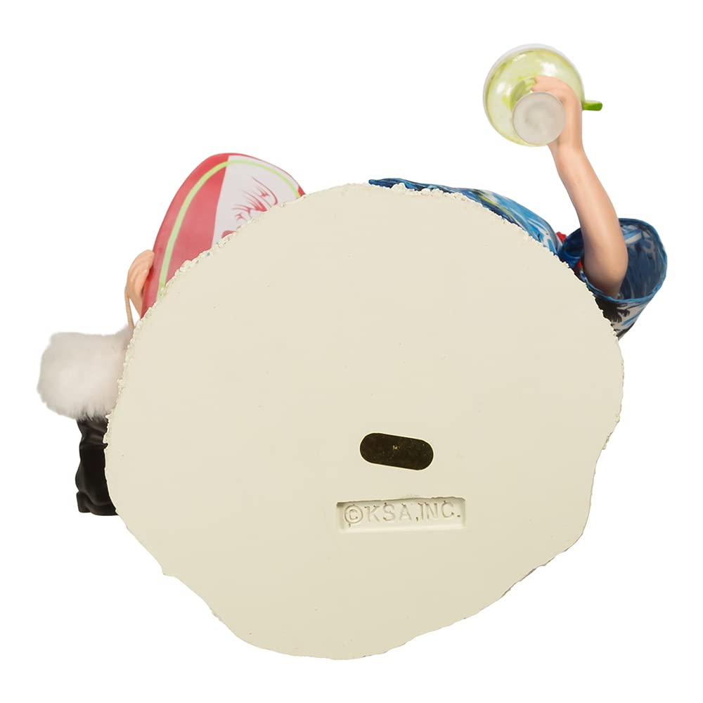 Kurt S. Adler 11-Inch Fabrich‚ Santa with Surfboard and Drink