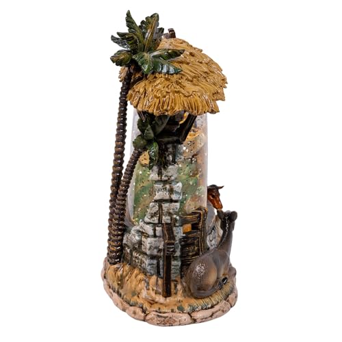 Kurt S. Adler 8 Inch Battery Operated USB Lighted Nativity Scene with Spinning Glitter Water