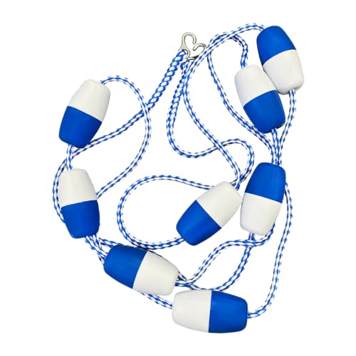 Poolzilla Swimming Pool Safety Rope and Float Kit with Stainless Steel Hooks