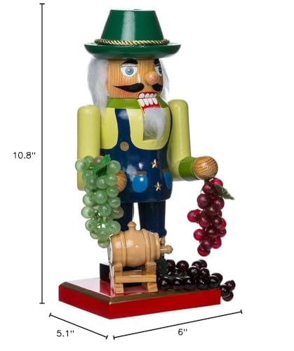Kurt S. Adler Kurt Adler Wooden Winemaker, 10.25-Inch Nutcracker