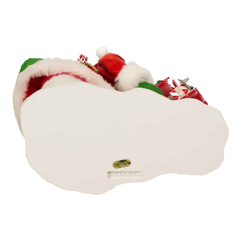 Kurt S. Adler 10.5-Inch Fabrich‚ Santa Checking Mail
