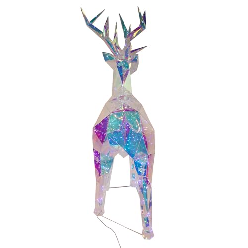 Kurt Adler 35.4 Inch 500 Multi-F Clear White LED Iridescent Deer