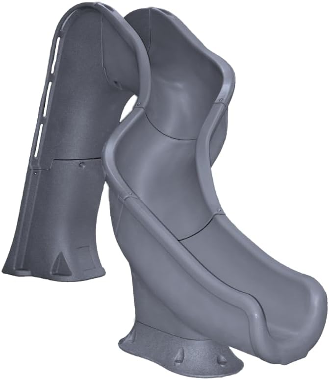 Global Pool Products RIP Tide - Deck Mounted Inground Swimming Pool Water Slide Right Curve Turn