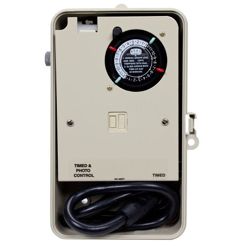Intermatic P1251P Two Circuit Timer with Built in Photo Control Outdoor Enclosure