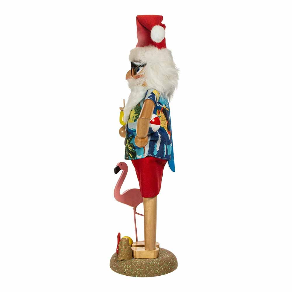 Kurt S. Adler Wooden Beach Santa Nutcracker, 15.5-Inch, Multi-Colored