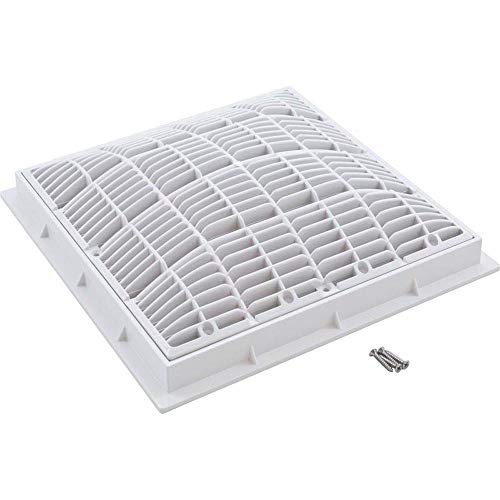 Waterway 12" x 12" Grate & Frame, Square, White | 640-4720 V