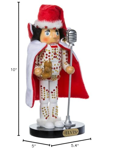 Elvis Presley Kurt Adler Elvis in White Suit Nutcracker, 10-Inch