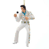 Elvis Presley in Blue and White Jumpsuit Ornament