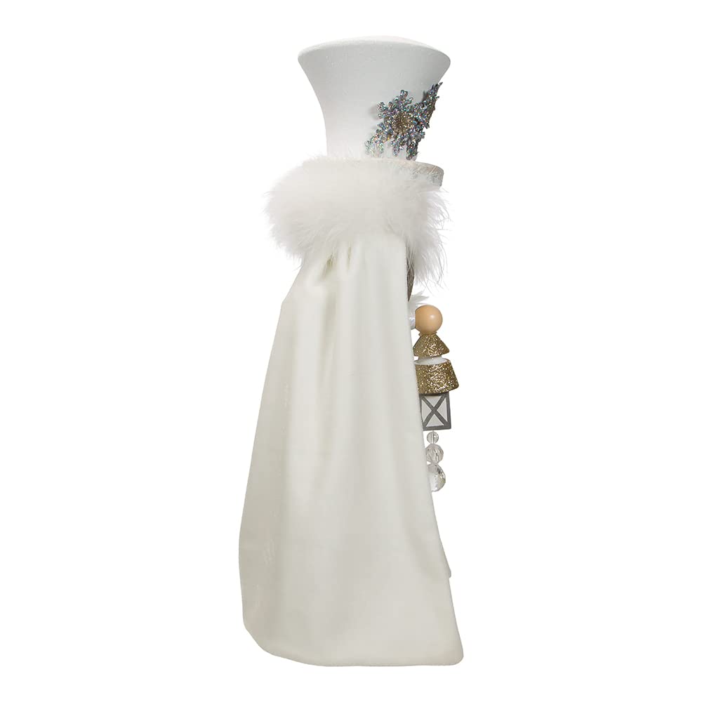 18-Inch Hollywood White Snowflake Soldier Battery-Operated LED Nutcracker