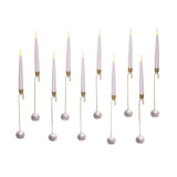 Kurt S. Adler 10-Inch Candle with Faceted Glass Weight Set with Remote Control, 10-Piece Set