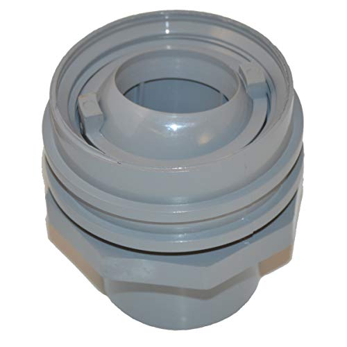 Custom 25555-001-000 1" Soc x1 Eye Flush Mount Gunite Fitting 25555001000 - Gray