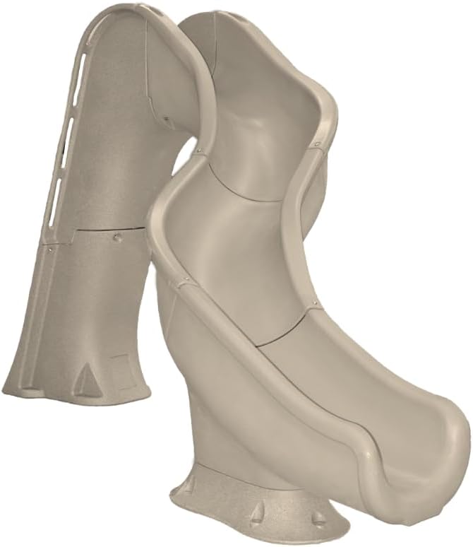 Global Pool Products RIP Tide - Deck Mounted Inground Swimming Pool Water Slide Right Curve Turn