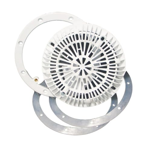 CUSTOM MOLDED PRODUCTS INC CMP 25548-101-000 Vinyl Main Drain Galaxy 8'' Lid & Ring Kit; Gray