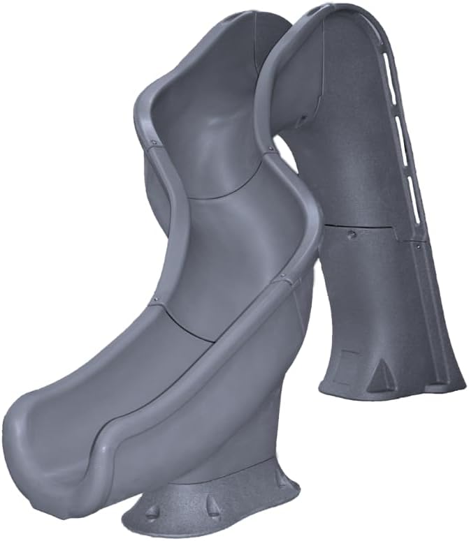 Global Pool Products RIP Tide - Deck Mounted Inground Swimming Pool Water Slide Left Curve Turn