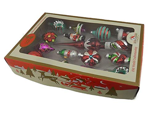 Kurt S. Adler 1.75-5.5-Inch Early Years Miniature Glass Ornaments, 16 Piece Set