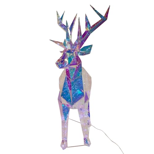 Kurt Adler 35.4 Inch 500 Multi-F Clear White LED Iridescent Deer