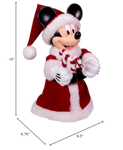 Kurt Adler 10-Inch Mickey Mouse Treetop/Tablepiece with Bendable Arms, Red