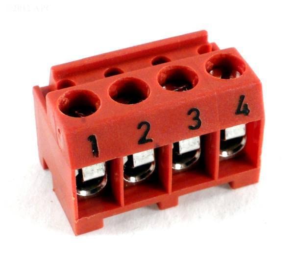 Jandy Pro Series Terminal Bar Connector, 4 Pin Red, AquaLink RS