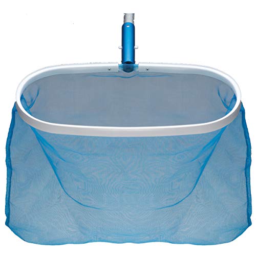 NEW 125010B Aluminum Deep Mesh Bag Leaf Rake Skimmer Net for Swimming Pool