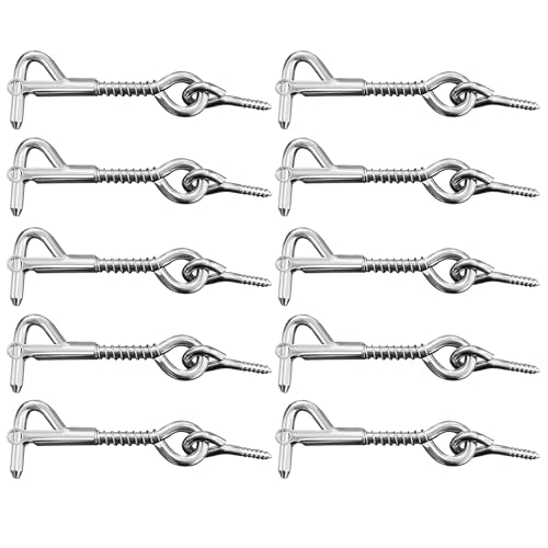 Poolzilla Pool Safety Fence Latch - 3.75’’ in. Spring Hook and Eye Safety Tool for Pool Safety Fencing