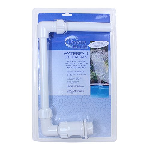 Ocean Blue Water Products Waterfall Wall Mounted Swimming Pool Fountain For Above and Below Ground Swimming Pools