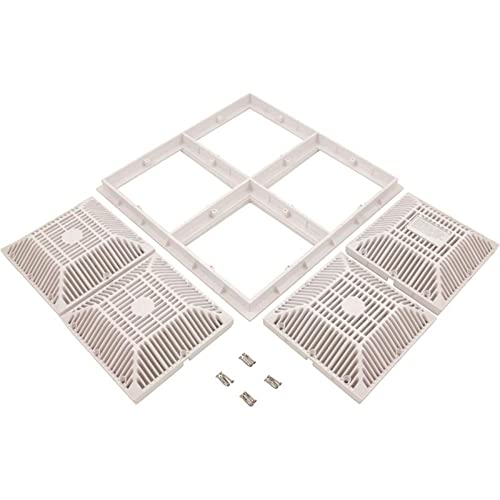 Waterway 18" x 18" Grate & Frame, Square, White | 640-4770 V