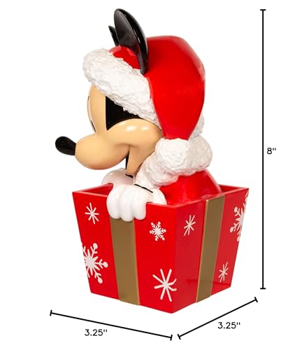 Kurt Adler 8-Inch Un-Lit Disney© Mickey in Present Tree Topper