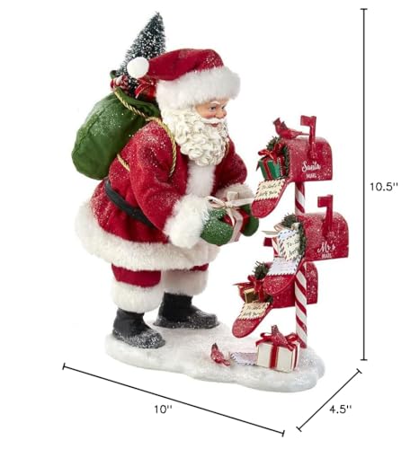Kurt S. Adler 10.5-Inch Fabrich‚ Santa Checking Mail