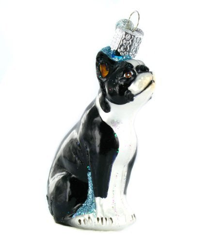 Old World Christmas Boxer Dog Glass Blown Ornament for Christmas Tree, Handcrafted Holiday Decoration, Dog Collection