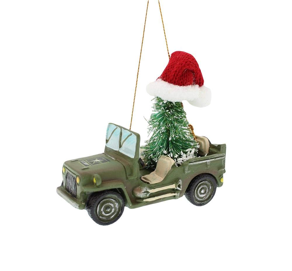U.S Army® Vehicle With Christmas Tree Ornament,Resin