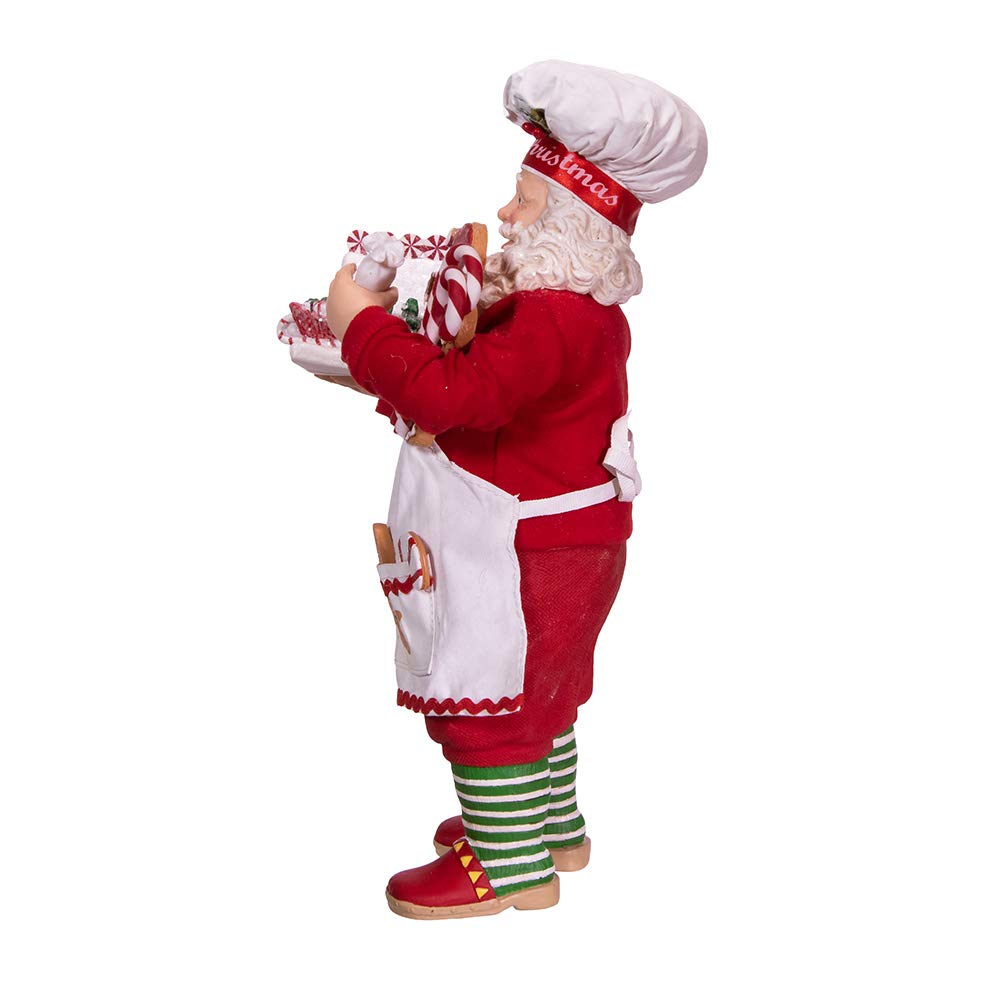 Kurt S. Adler 10.5-Inch Fabriché Gingerbread Chef Santa