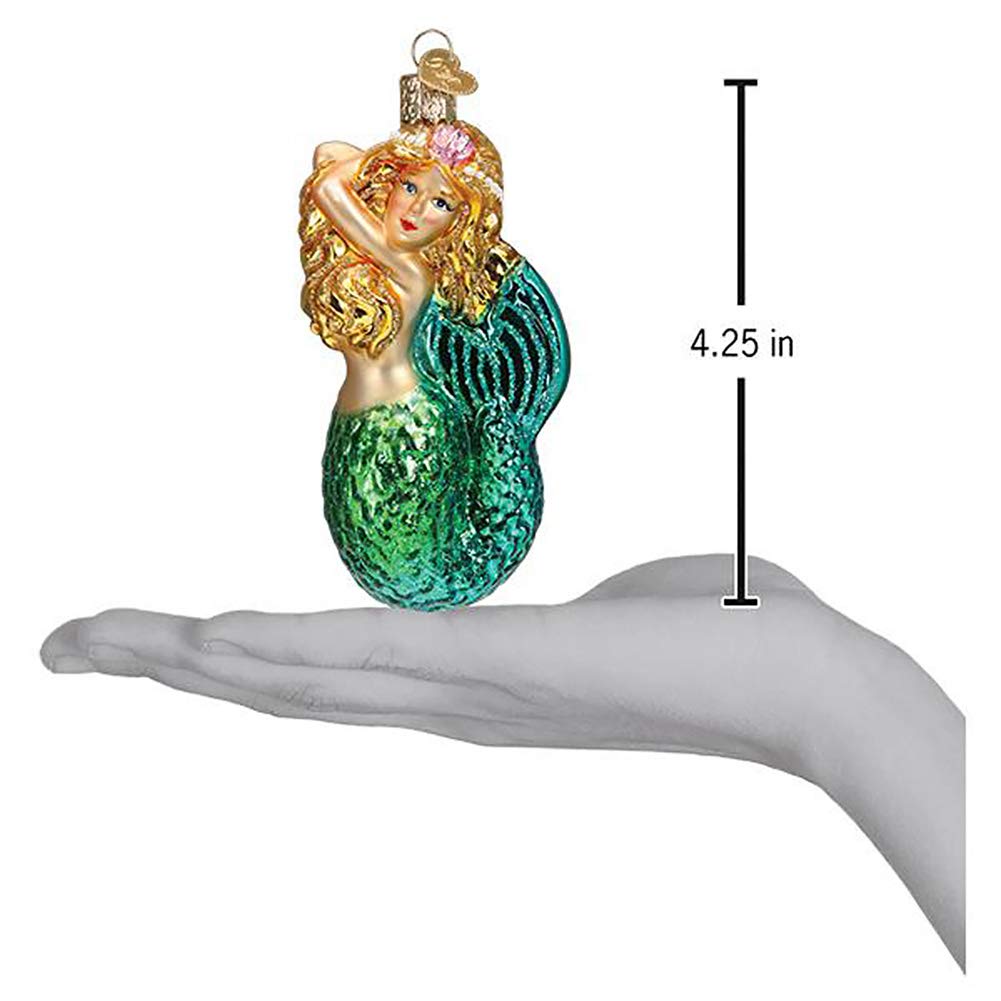 Old World Christmas Ornaments Seashell Mermaid Glass Blown Ornaments for Christmas Tree